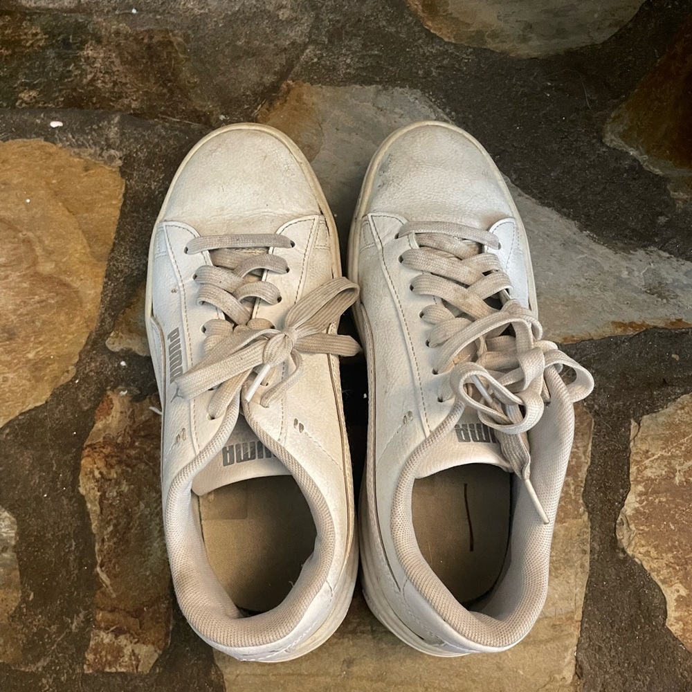 Puma Classic White Lace-Up Sneakers